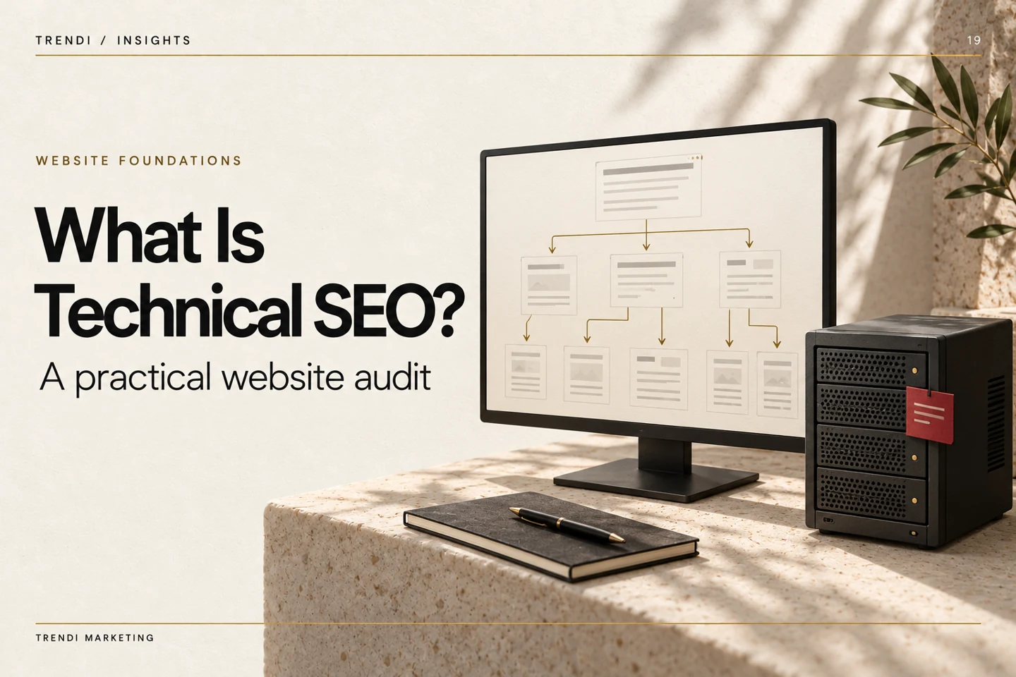 ¿Qué es el SEO técnico? — Portada editorial de Trendi Insights